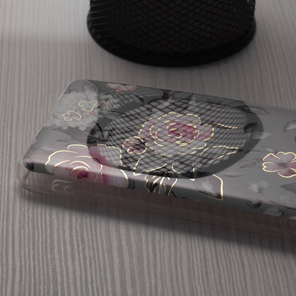 Husa de protectie Techsuit Marble Series compatibila cu Apple iPhone 11, acoperire spate, Bloom of Ruth, Gray