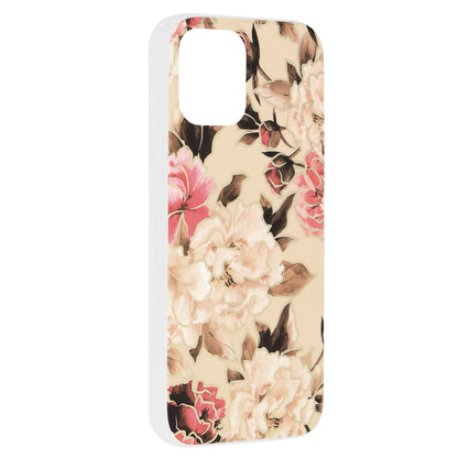 Husa de protectie Techsuit Marble Series compatibila cu Apple iPhone 12, acoperire spate, Mary, Berry Nude