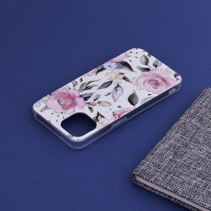 Husa de protectie Techsuit Marble Series compatibila cu Apple iPhone 13, acoperire spate, Chloe White