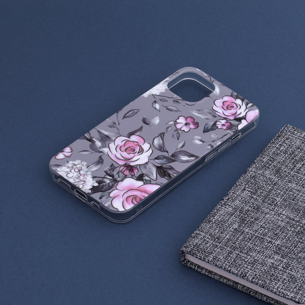 Husa de protectie Techsuit Marble Series compatibila cu Apple iPhone 13, acoperire spate, Bloom of Ruth, Gray