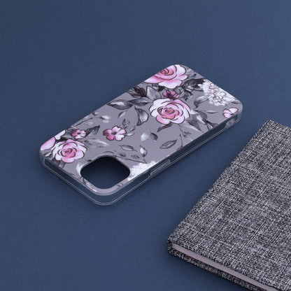 Husa de protectie Techsuit Marble Series compatibila cu Apple iPhone 13, acoperire spate, Bloom of Ruth, Gray