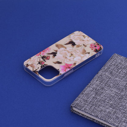 Husa de protectie Techsuit Marble Series compatibila cu Apple iPhone 13 Mini, acoperire spate, Mary, Berry Nude