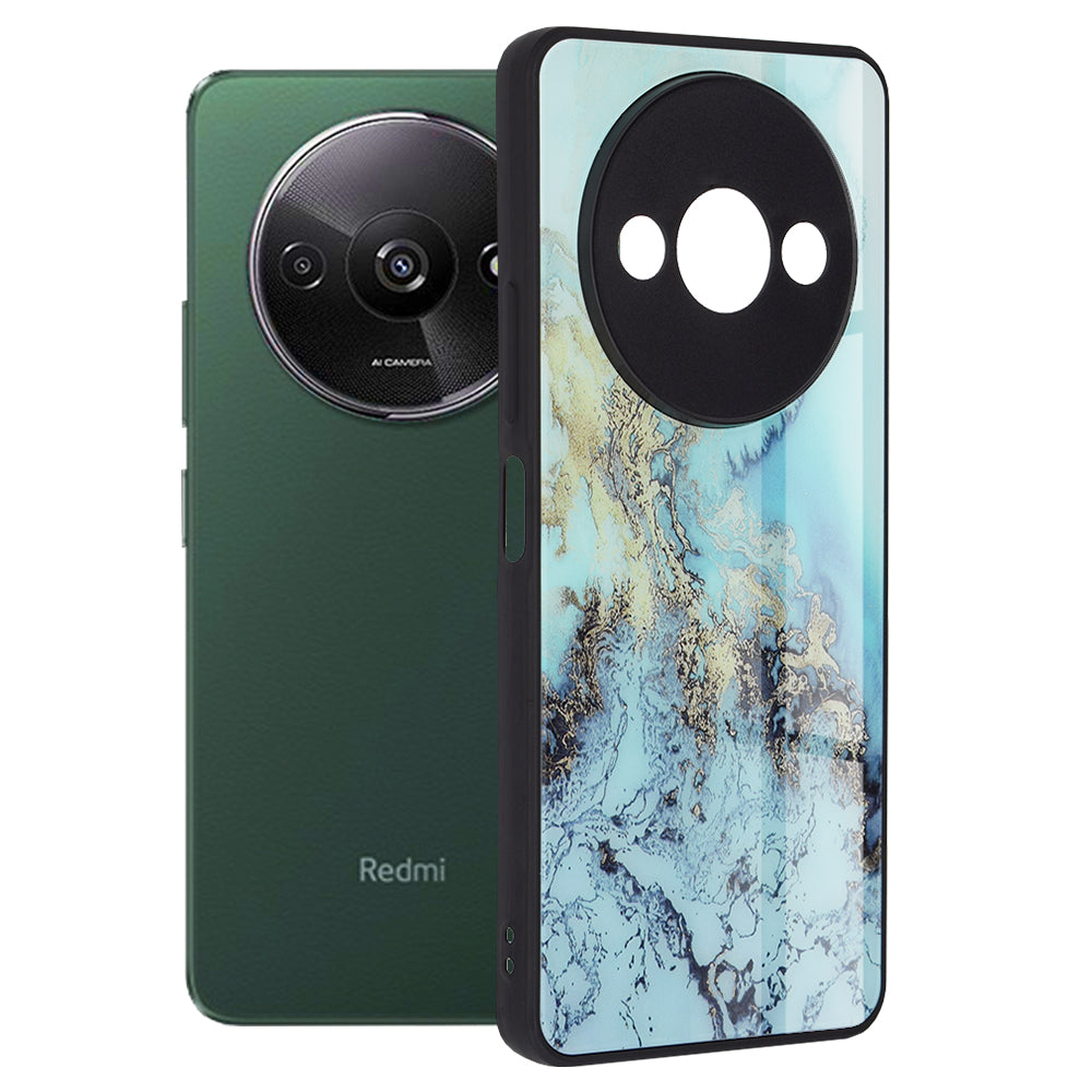 Husa de protectie Techsuit Glaze Series compatibila cu Xiaomi Redmi Note 13 5G, acoperire spate, Blue Nebula