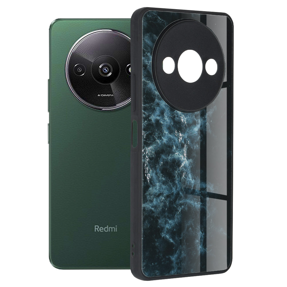 Husa de protectie Techsuit Glaze Series compatibila cu Xiaomi Redmi A3, acoperire spate, Red Nebula
