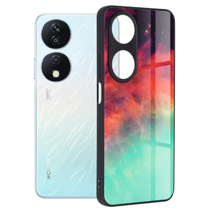 Husa de protectie Techsuit Glaze Series compatibila cu Honor X8 5G, acoperire spate, Fiery Ocean