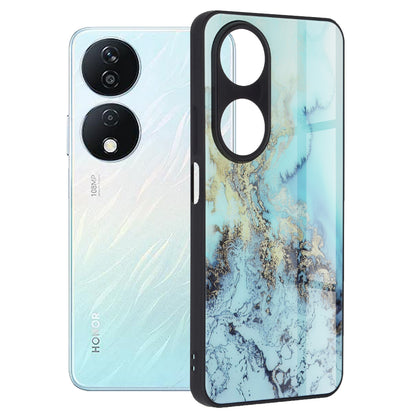 Husa de protectie Techsuit Glaze Series compatibila cu Honor X8 5G, acoperire spate, Blue Ocean