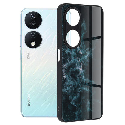 Husa de protectie Techsuit Glaze Series compatibila cu Honor X7b 5G, acoperire spate, Blue Nebula