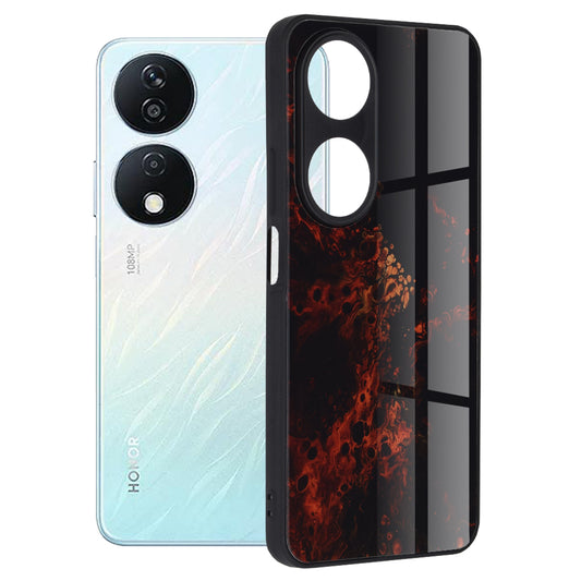 Husa de protectie Techsuit Glaze Series compatibila cu Honor X7b 5G, acoperire spate, Red Nebula