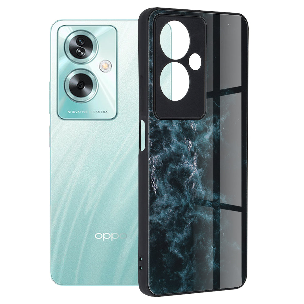 Husa de protectie Techsuit Glaze Series compatibila cu Oppo A78 4G, acoperire spate, Red Nebula