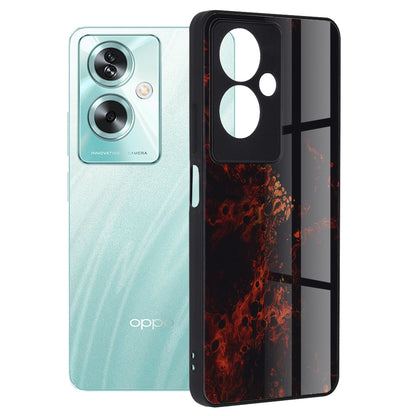 Husa de protectie Techsuit Glaze Series compatibila cu Oppo A78 5G, acoperire spate, Red Nebula
