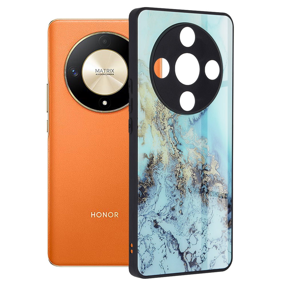 Husa de protectie Techsuit Glaze Series compatibila cu Honor 90 SMART, acoperire spate, Blue Ocean