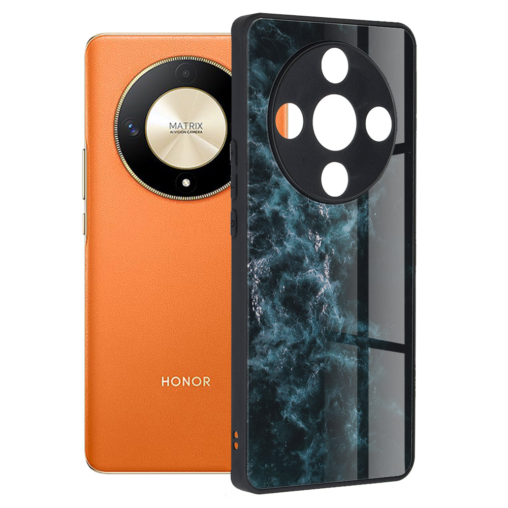 Husa de protectie Techsuit Glaze Series compatibila cu Honor 90 SMART, acoperire spate, Blue Nebula