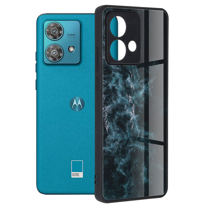 Husa de protectie Techsuit Glaze Series compatibila cu Motorola Edge 40 Neo, acoperire spate, Blue Nebula