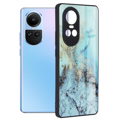 Husa de protectie Techsuit Glaze Series compatibila cu Oppo Reno10, acoperire spate, Blue Ocean