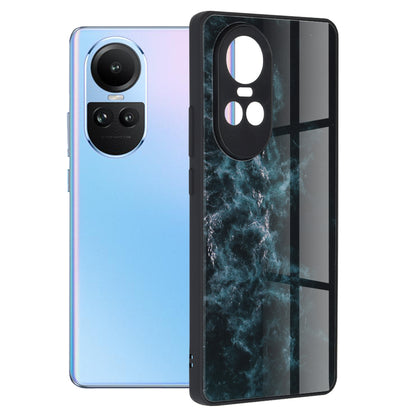 Husa de protectie Techsuit Glaze Series compatibila cu Oppo Reno10 Pro, acoperire spate, Blue Nebula