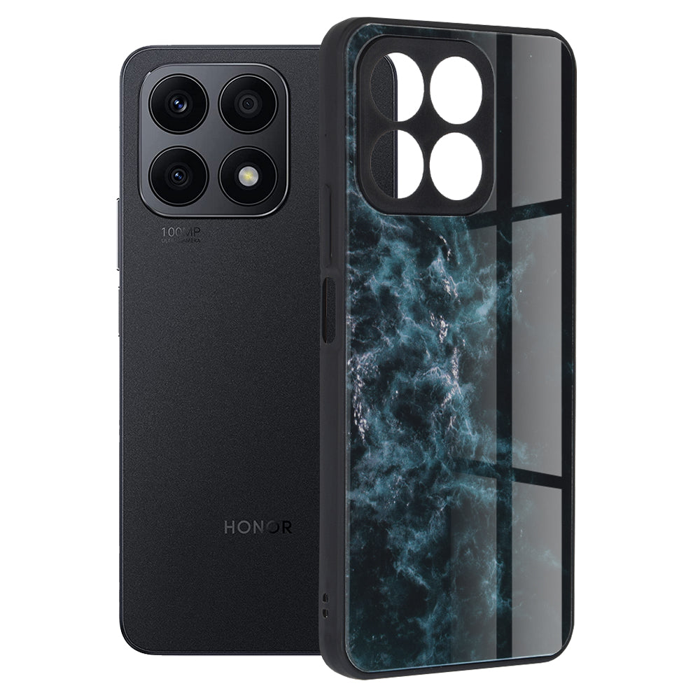 Husa de protectie Techsuit Glaze Series compatibila cu Honor X8a, acoperire spate, Blue Nebula