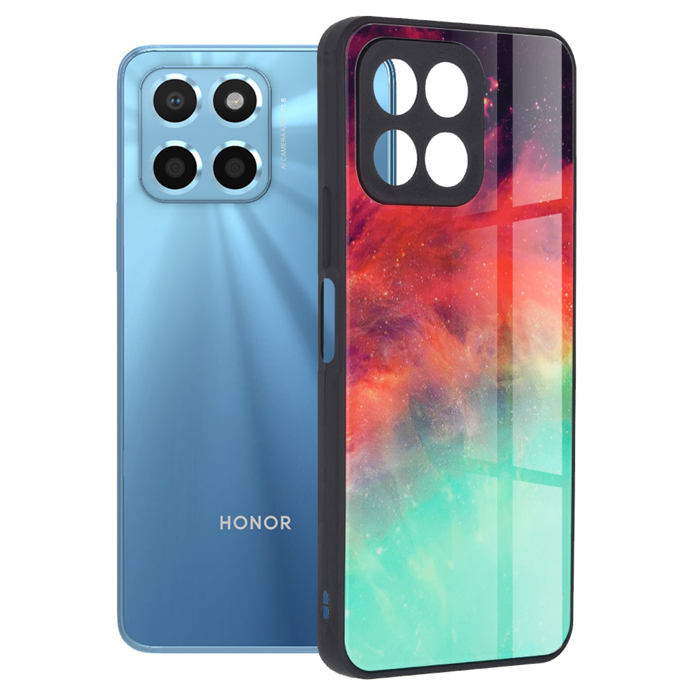 Husa de protectie Techsuit Glaze Series compatibila cu Honor Magic5 Lite, acoperire spate, Fiery Ocean