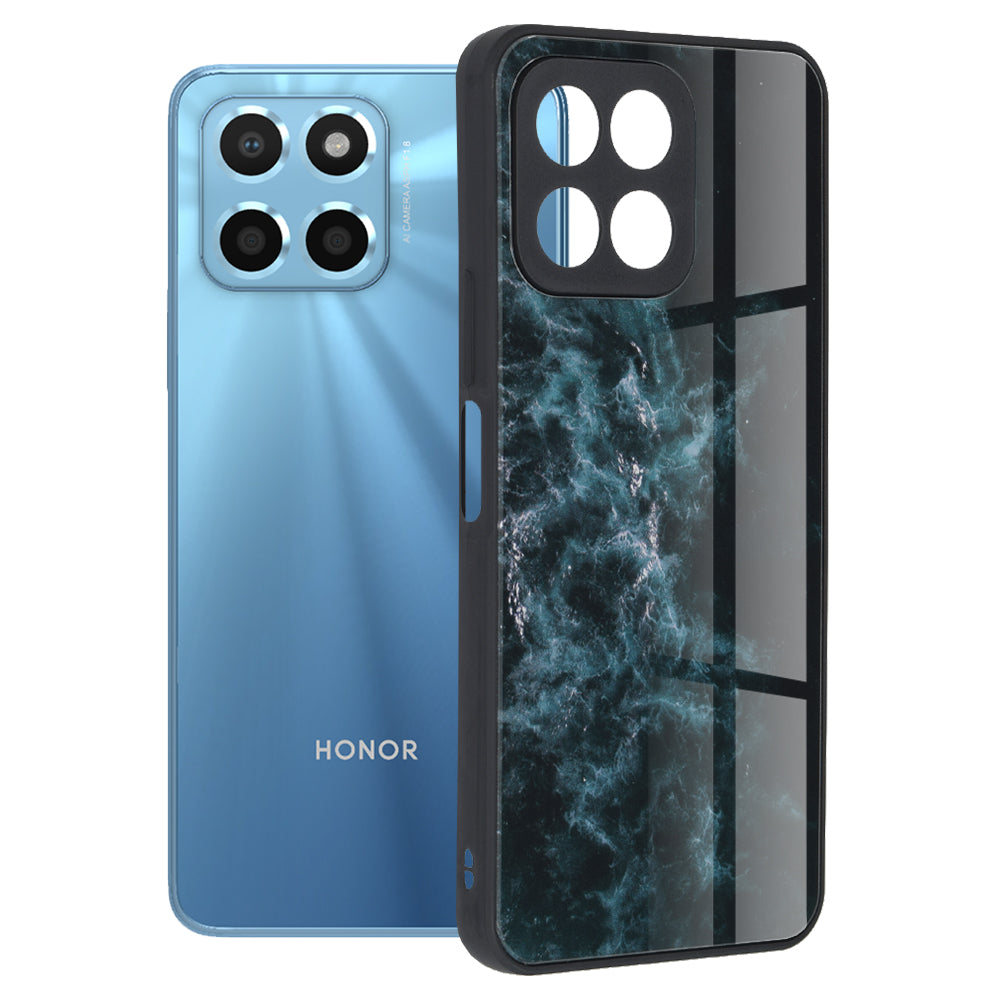 Husa de protectie Techsuit Glaze Series compatibila cu Honor Magic6 Lite, acoperire spate, Blue Nebula