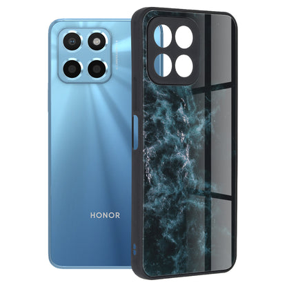 Husa de protectie Techsuit Glaze Series compatibila cu Honor Magic6 Lite, acoperire spate, Blue Nebula