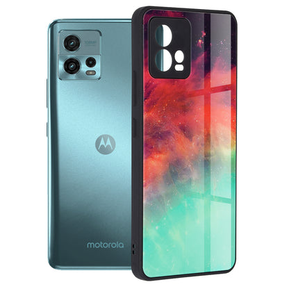 Husa de protectie Techsuit Glaze Series compatibila cu Motorola Moto G72, acoperire spate, Fiery Ocean