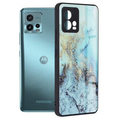 Husa de protectie Techsuit Glaze Series compatibila cu Motorola Moto G72, acoperire spate, Blue Ocean