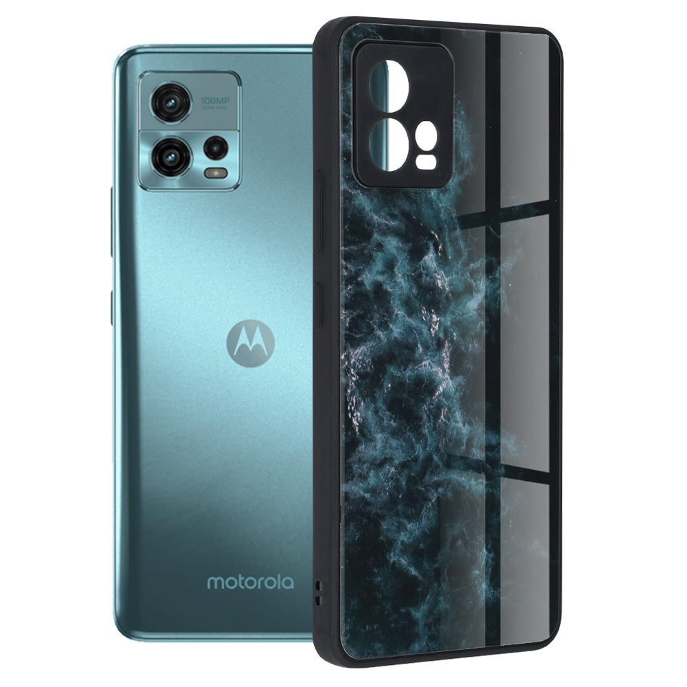 Husa de protectie Techsuit Glaze Series compatibila cu Motorola Moto G72, acoperire spate, Blue Nebula