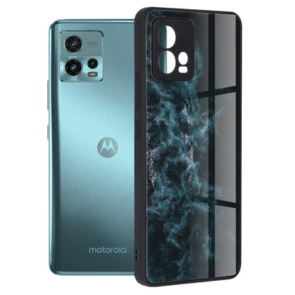 Husa de protectie Techsuit Glaze Series compatibila cu Motorola Moto G72, acoperire spate, Blue Nebula