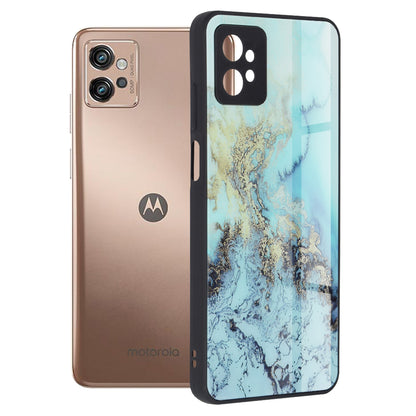 Husa de protectie Techsuit Glaze Series compatibila cu Motorola Moto G32, acoperire spate, Blue Ocean