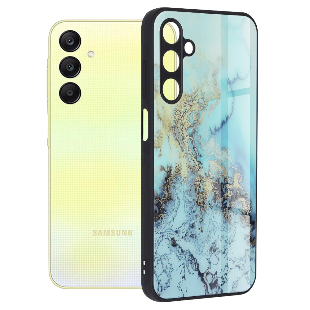 Husa de protectie Techsuit Glaze Series compatibila cu Samsung Galaxy A25 5G, acoperire spate, Blue Ocean