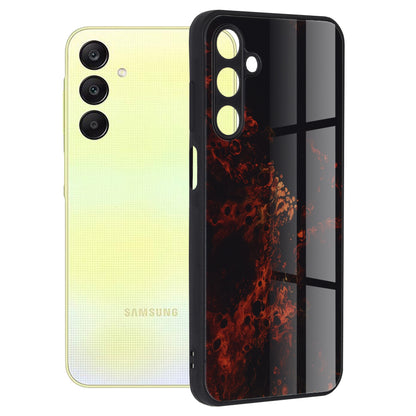 Husa de protectie Techsuit Glaze Series compatibila cu Samsung Galaxy A25 5G, acoperire spate, Red Nebula