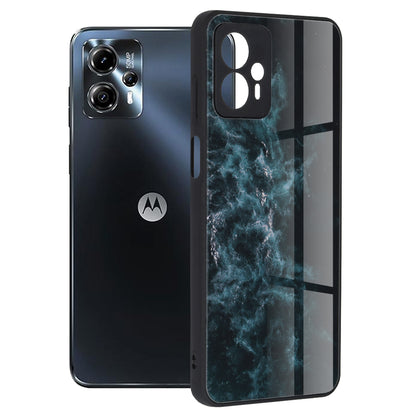 Husa de protectie Techsuit Glaze Series compatibila cu Motorola Moto G14, acoperire spate, Blue Ocean