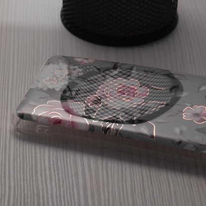 Husa de protectie Techsuit Marble Series compatibila cu Honor 90 SMART, acoperire spate, Mary, Berry Nude