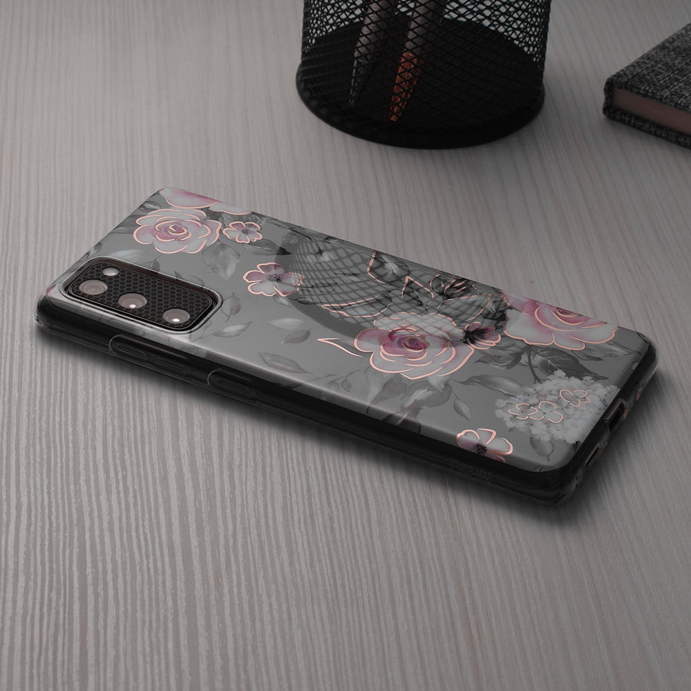 Husa de protectie Techsuit Marble Series compatibila cu Honor 90 SMART, acoperire spate, Mary, Berry Nude
