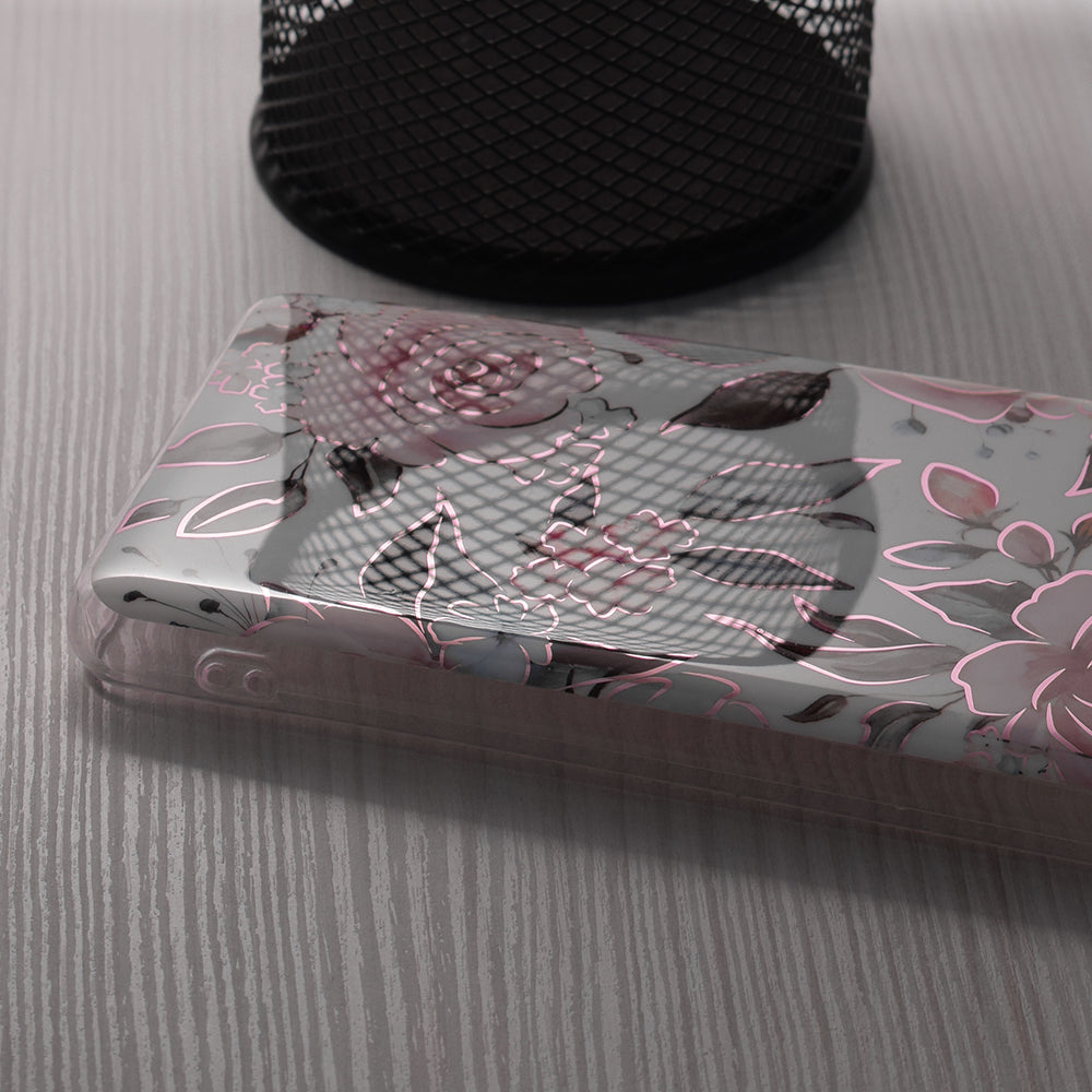 Husa de protectie Techsuit Marble Series compatibila cu Honor 90 SMART, acoperire spate, Pink Hex