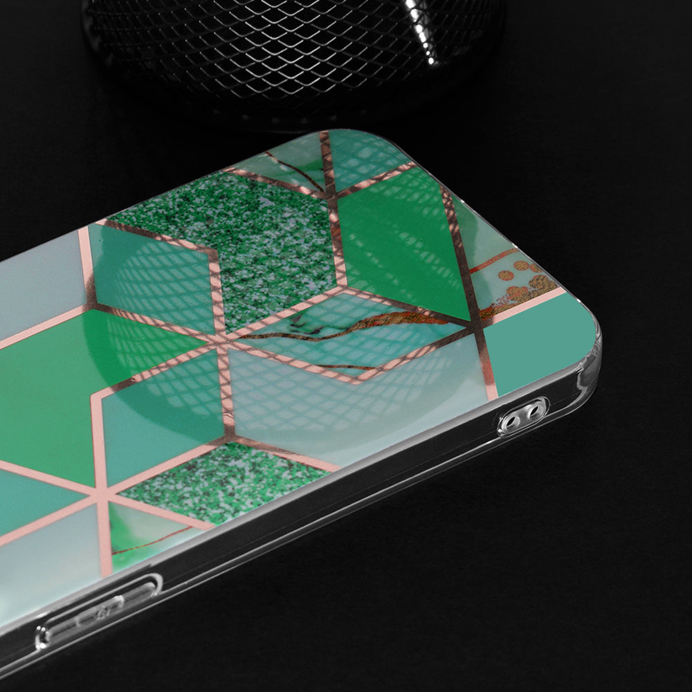 Husa de protectie Techsuit Marble Series compatibila cu Honor 90 SMART, acoperire spate, Purple Hex
