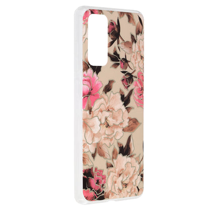 Husa de protectie Techsuit Marble Series compatibila cu Samsung Galaxy S20 FE 5G, acoperire spate, Mary, Berry Nude