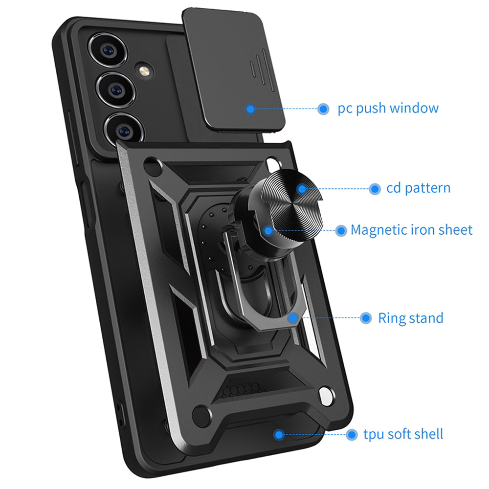 Husa de protectie Techsuit CamShield Series compatibila cu Samsung Galaxy M55, acoperire spate, albastru