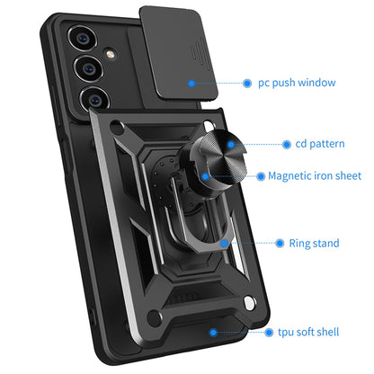Husa de protectie Techsuit CamShield Series compatibila cu Samsung Galaxy M55, acoperire spate, rose gold