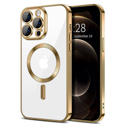 Husa de protectie Techsuit Luxury Crystal MagSafecompatibila cu Apple iPhone 12 Pro, acoperire spate, rose gold