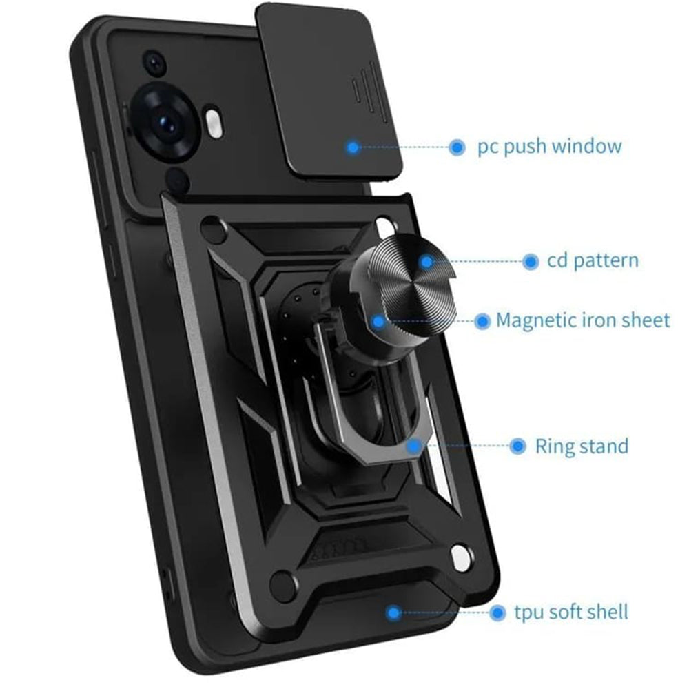 Husa de protectie Techsuit CamShield Series compatibila cu Huawei nova 11, acoperire spate, negru