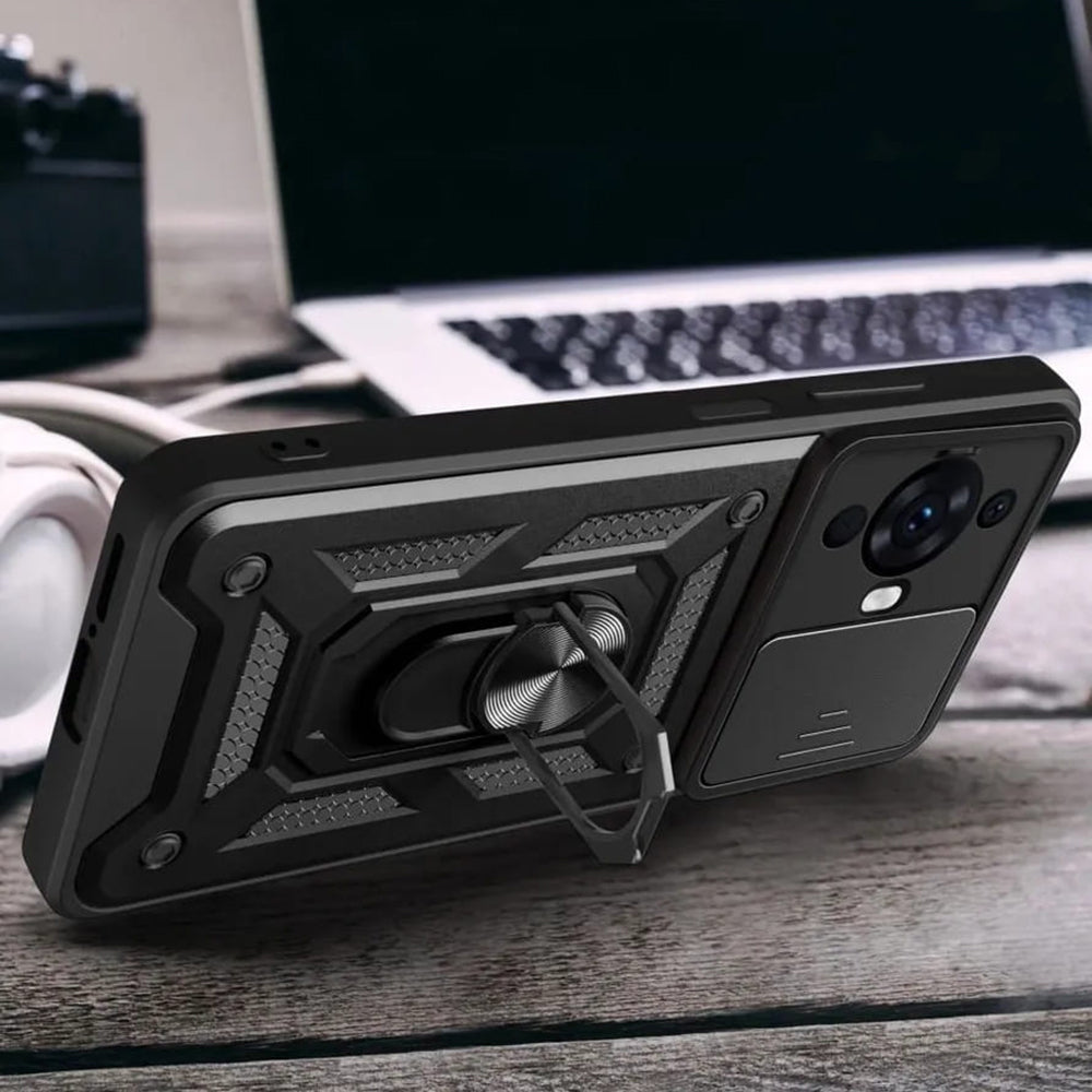 Husa de protectie Techsuit CamShield Series compatibila cu Huawei nova 11, acoperire spate, negru