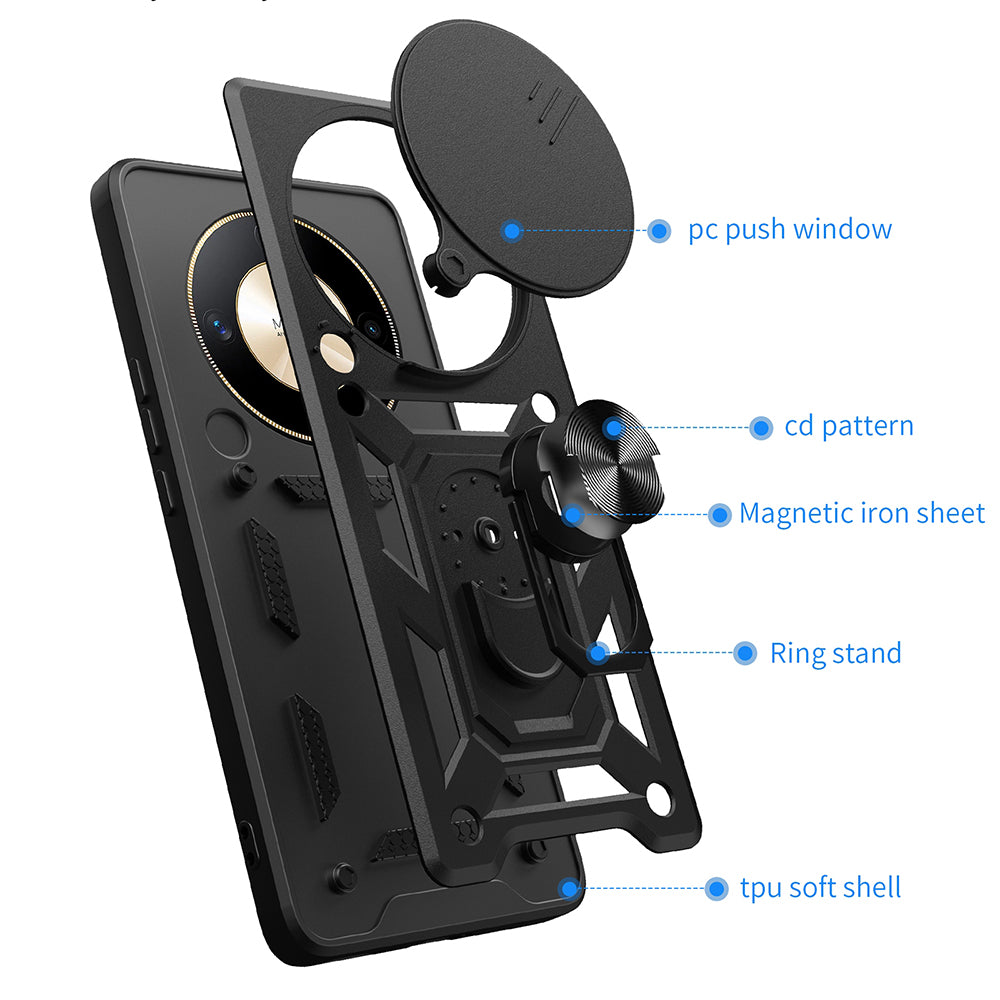 Husa de protectie Techsuit CamShield Series compatibila cu Huawei nova 12i, acoperire spate, negru