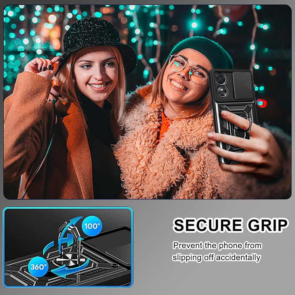 Husa de protectie Techsuit CamShield Series compatibila cu Oppo A98 5G, acoperire spate, rose gold