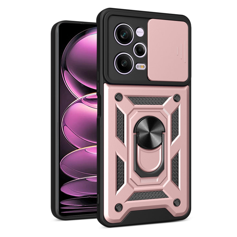 Husa de protectie Techsuit CamShield Series compatibila cu Xiaomi Redmi Poco X5 Pro, acoperire spate, rose gold