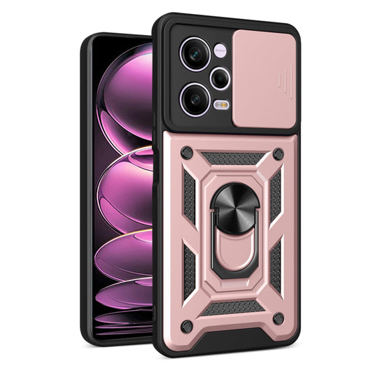 Husa de protectie Techsuit CamShield Series compatibila cu Xiaomi Redmi Poco X5 Pro, acoperire spate, rose gold