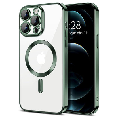 Husa de protectie Techsuit Luxury Crystal MagSafecompatibila cu Apple iPhone 12 Pro Max, acoperire spate, verde forest