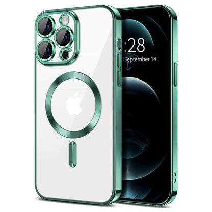 Husa de protectie Techsuit Luxury Crystal MagSafecompatibila cu Apple iPhone 12 Pro, acoperire spate, verde kaki