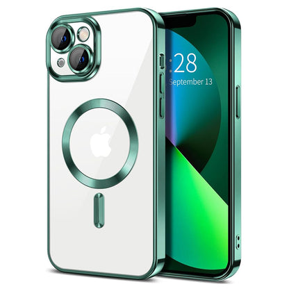 Husa de protectie Techsuit Luxury Crystal MagSafecompatibila cu Apple iPhone 14 Plus, acoperire spate, verde kaki