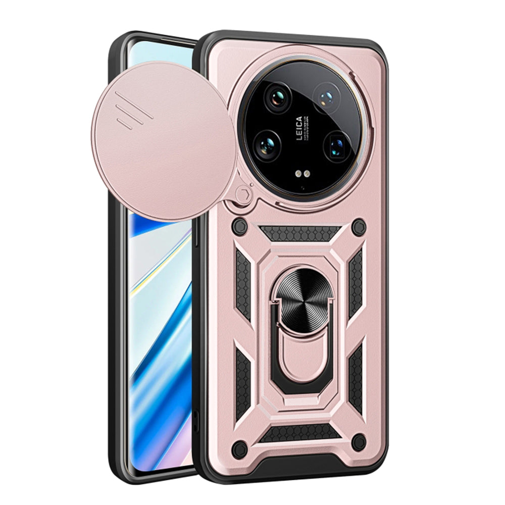 Husa de protectie Techsuit CamShield Series compatibila cu Xiaomi 14 Ultra, acoperire spate, rose gold