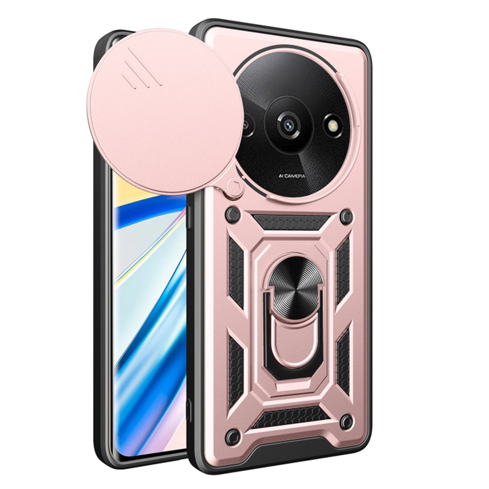 Husa de protectie Techsuit CamShield Series compatibila cu Xiaomi Redmi A3, acoperire spate, rose gold